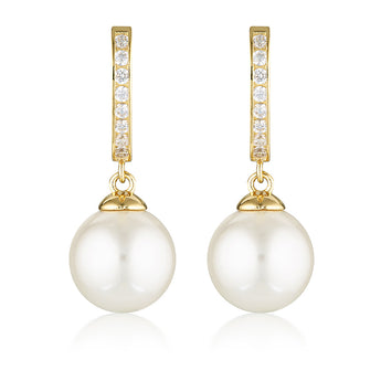 Georgini Red Carpet Gold Plated Sterling Silver Promenade Huggies Earrings