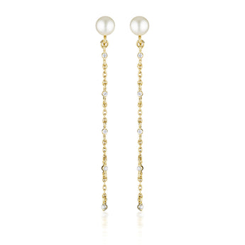 Georgini Red Carpet Gold Plated Sterling Silver Globe Drop Earrings