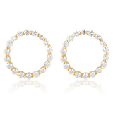Georgini Gold Plated Sterling Silver Circle Of Life Large Stud Earrings