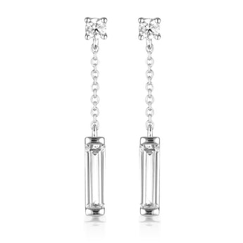 Georgini The Layered Edit Sterling Silver Tlieta Drop Earrings