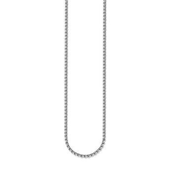 Thomas Sabo Sterling Silver Oxidised Box Link 60cm Chain