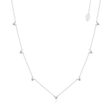 Couture Kingdom Disney Rhodium Plated Sterling Silver Mickey Mouse Repeat Cubic Zirconia Chain