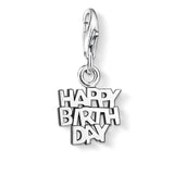 Thomas Sabo Sterling Silver Charm Club Happy Birthday Charm