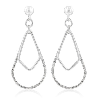 Sterling Silver Fancy Patterned Drop Earrings
