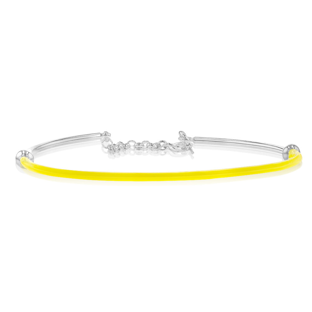 Sterling Silver Bright Yellow Bangle