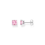 Thomas Sabo Sterling Silver Heritage Pink Stone Stud Earrings