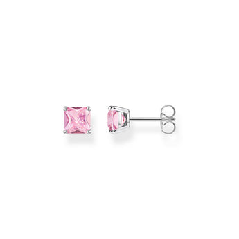 Thomas Sabo Sterling Silver Heritage Pink Stone Stud Earrings