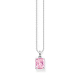 Thomas Sabo Sterling Silver Heritage Pink Stone 40-45cm Chain
