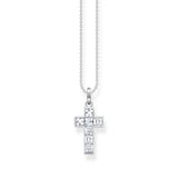 Thomas Sabo Sterling Silver Heritage Cross Cubic Zirconia 45cm Chain