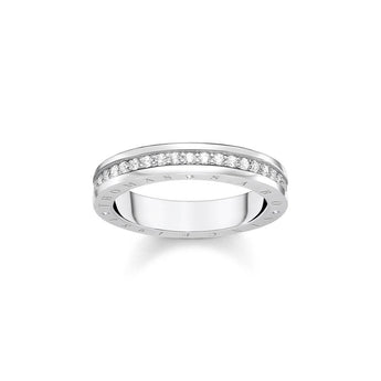 Thomas Sabo Sterling Silver Sparkling Circle Cubic Zirconia Ring