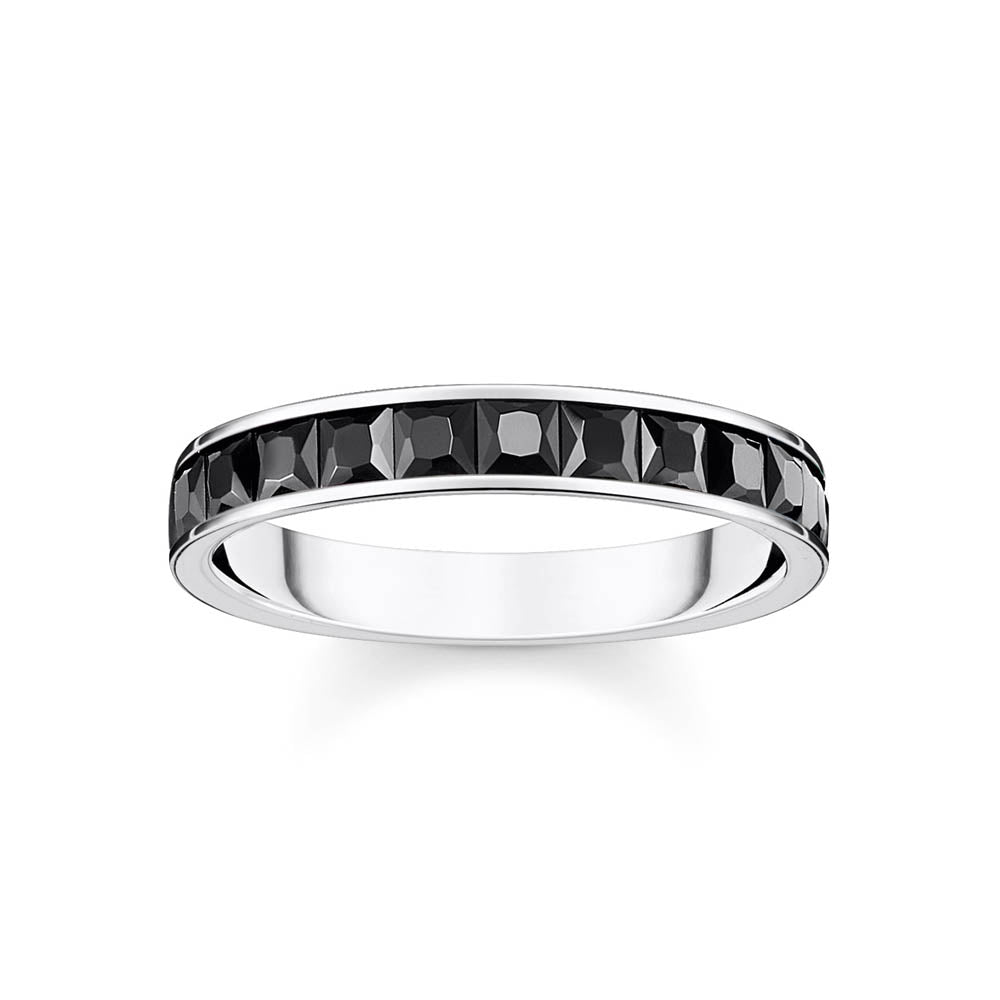 Thomas Sabo Sterling Silver Heritage Black Cubic Zirconia Ring