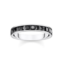 Load image into Gallery viewer, Thomas Sabo Sterling Silver Heritage Black Cubic Zirconia Ring