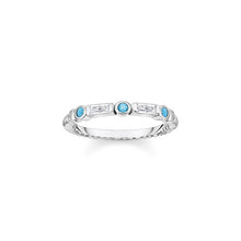 Load image into Gallery viewer, Thomas Sabo Sterling Silver Mystic Island Turquoise Cubic Zirconia Ring