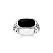 Load image into Gallery viewer, Thomas Sabo Sterling Silver Rebel Cliffs Onyx Signet Ring