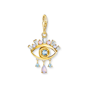 Thomas Sabo Charm Club Sterling Silver Gold Plated Nazar Eye Charm