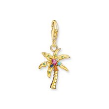 Load image into Gallery viewer, Thomas Sabo Charm Club Sterling Silver Gold Plated Palm Tree Multicoloured Charm