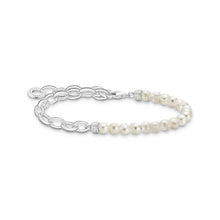 Load image into Gallery viewer, Thomas Sabo Charm Club Sterling Silver Link Chain Fresh Water Pearl 16-19cm Bracelet