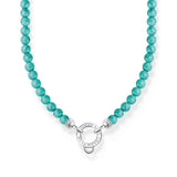 Thomas Sabo Charm Club Sterling Silver Turquoise Beads Charm 40-45cm Chain