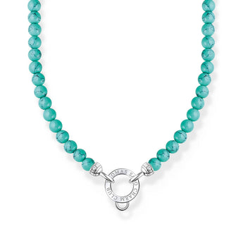 Thomas Sabo Charm Club Sterling Silver Turquoise Beads Charm 40-45cm Chain