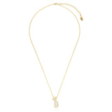 Georgini Sterling Silver Gold Plated Luxury Letters B Pendant On Chain