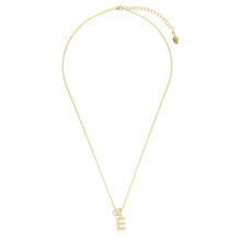 Load image into Gallery viewer, Georgini Sterling Silver Gold Plated Luxury Letters E Pendant On Chain