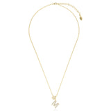 Georgini Sterling Silver Gold Plated Luxury Letters M Pendant On Chain