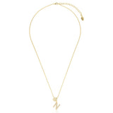 Georgini Sterling Silver Gold Plated Luxury Letters N Pendant On Chain