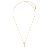 Georgini Sterling Silver Gold Plated Luxury Letters I Pendant On Chain