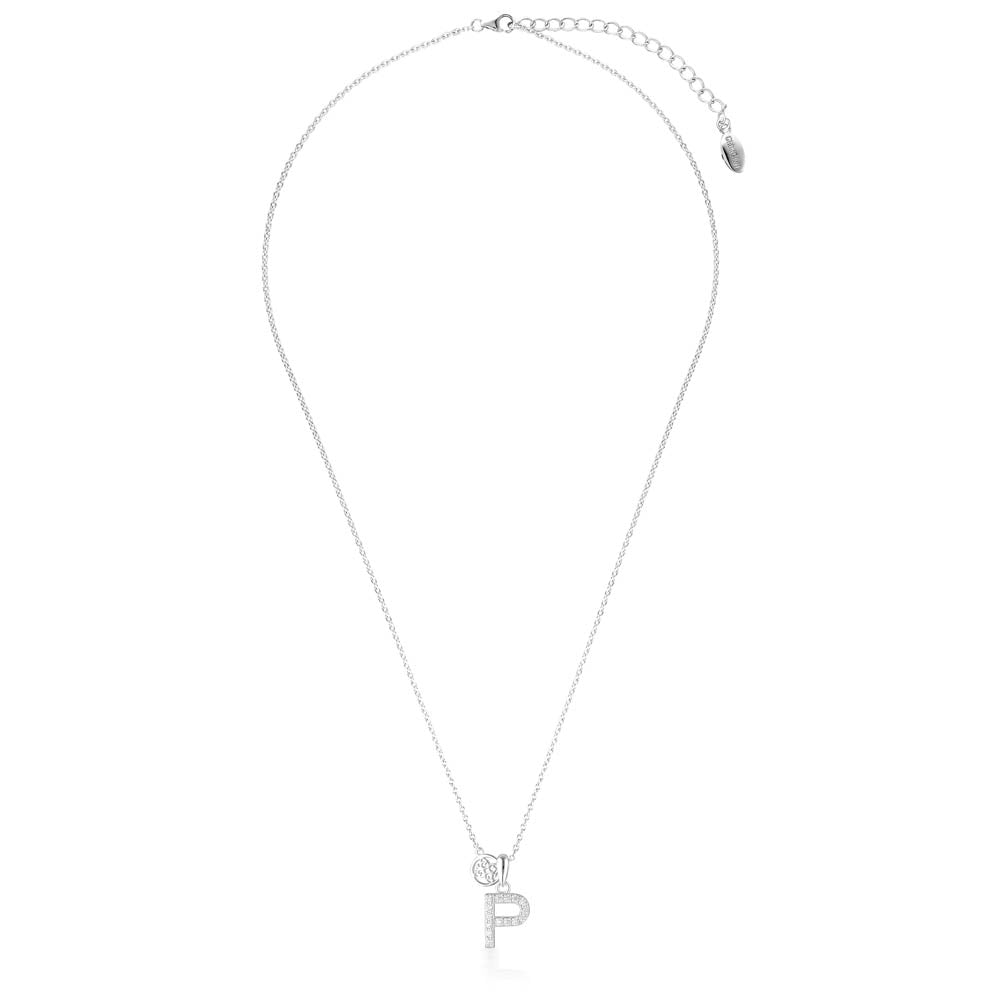 Georgini Sterling Silver Luxury Letters P Pendant On Chain