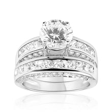 Load image into Gallery viewer, Sterling Silver Cubic Zirconia Round Ring