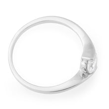 Load image into Gallery viewer, Sterling Silver Cubic Zirconia Bezel Ring