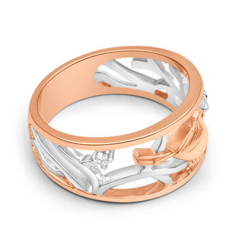 Gold Plated Sterling Silver Cubic Zirconia Fancy Ring
