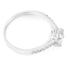 Load image into Gallery viewer, Sterling Silver Cubic Zirconia Solitaire Fancy Ring