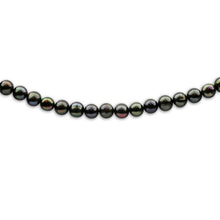 Load image into Gallery viewer, 8mm Black Freshwater Pearl 45cm Necklace
