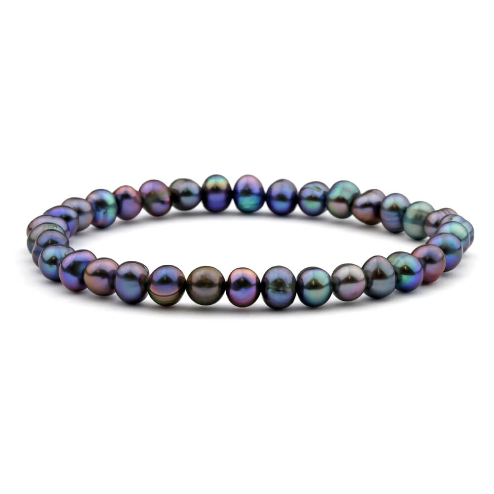 Freshwater tiny black pearl bracelet – Mina De Mar