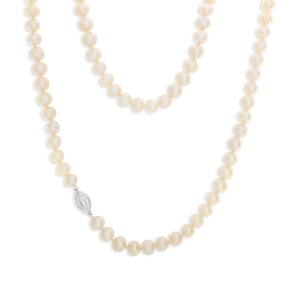 White Freshwater Strand 60cm Pearl Necklace