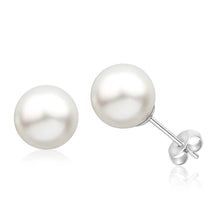 Load image into Gallery viewer, Julio&#39; 9ct White Gold White South Sea Pearl Stud Earrings