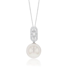 Load image into Gallery viewer, Sterling Silver South Sea Pearl and Zirconia Pendant on Chain &quot;Lola&quot;