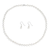 Sterling Silver White Freshwater Pearl Chain & Earring Boxed Set