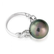 Load image into Gallery viewer, 9ct Tahitian Pearl &amp; Diamond Ring