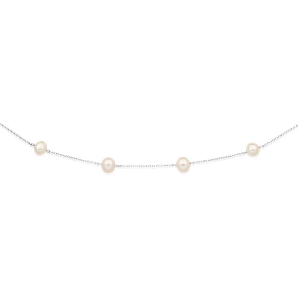 Freshwater Pearls on Sterling Silver 45cm Chain