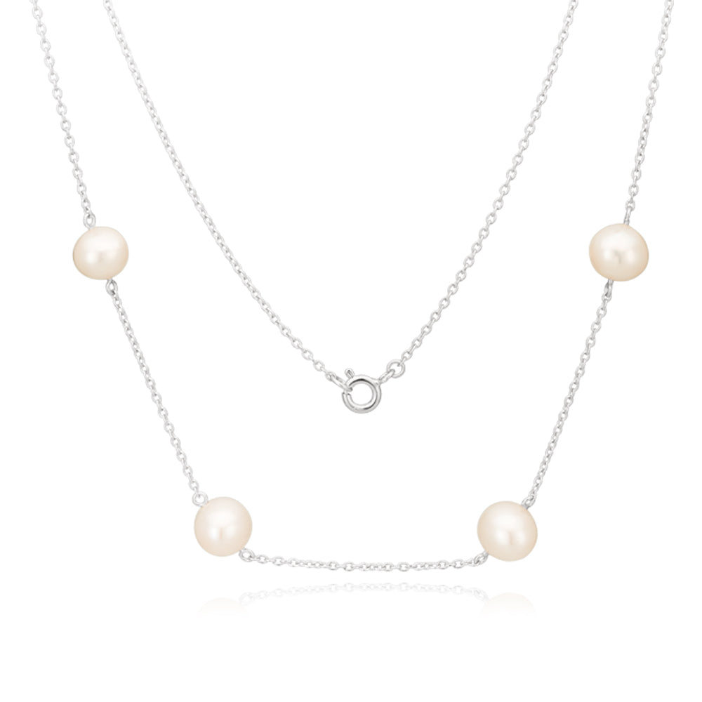 Freshwater Pearls on Sterling Silver 45cm Chain