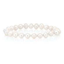 Load image into Gallery viewer, White 6-7mm Freshwater Pearl Bracelet