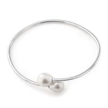 Load image into Gallery viewer, Sterling Silver 8-10mm Freshwater Pearl Bangle