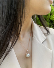 Load image into Gallery viewer, 9ct Rose Gold South Sea Pearl &amp; Diamond Pendant