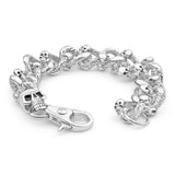 Forte Stainless SteelSkull Links Fancy Bracelet
