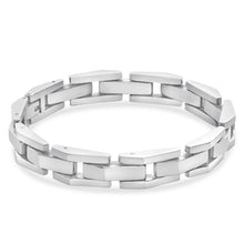 Load image into Gallery viewer, Forte Stainless Steel Plain Link 21cm Gents Bracelet