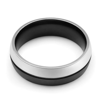Forte Stainless Forte Black Steel Ring