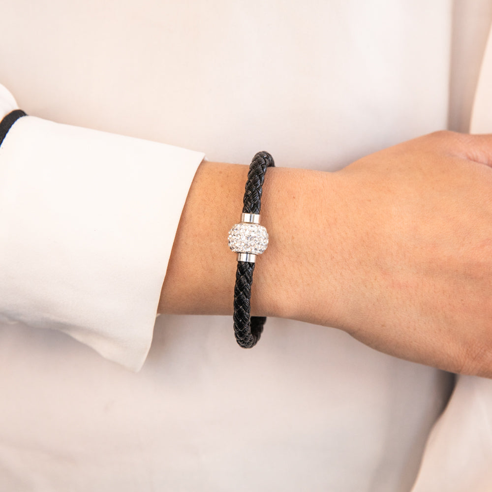 Leather shop magnetic bracelet