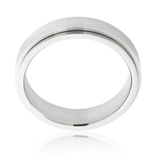 Load image into Gallery viewer, Forte Polished Stainless Steel 6mm Gents Ring with Spinning Centre
